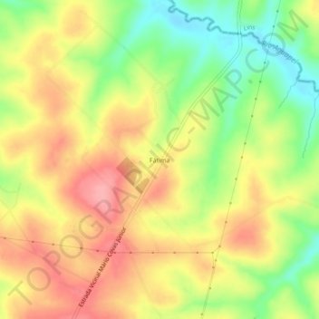 Carte topographique Fátima, altitude, relief