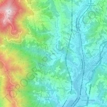 Carte topographique Geo, altitude, relief