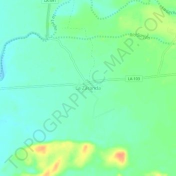 Carte topographique La Zaranda, altitude, relief