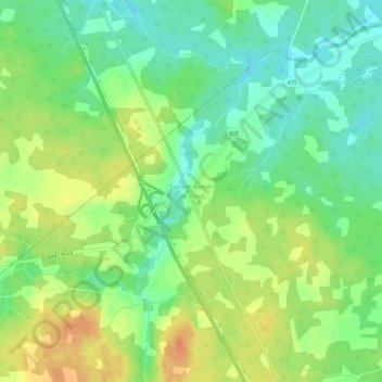 Carte topographique Sainte-Anne-de-Kent, altitude, relief