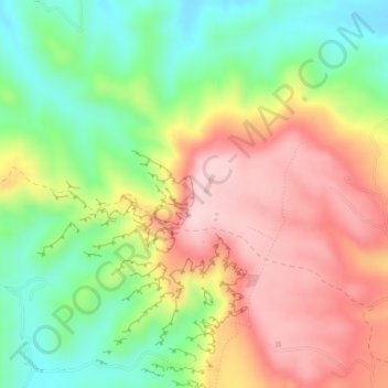 Carte topographique Vento Mare, altitude, relief
