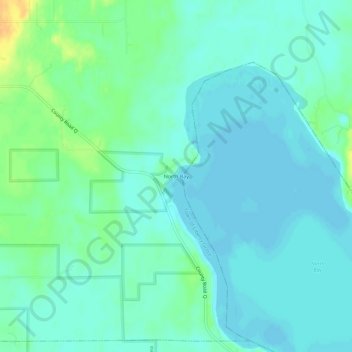 Carte topographique North Bay, altitude, relief