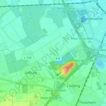 Carte topographique Lanzerath, altitude, relief