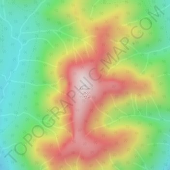 Carte topographique Mount Sutton, altitude, relief