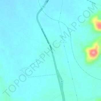 Carte topographique Las Vegas, altitude, relief