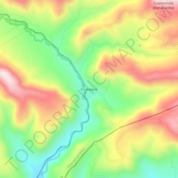 Carte topographique Cristalaco, altitude, relief