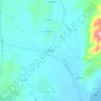 Carte topographique Las Rozas, altitude, relief