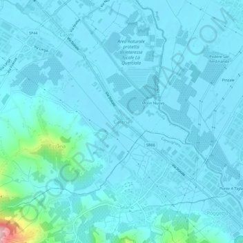 Carte topographique Catena, altitude, relief