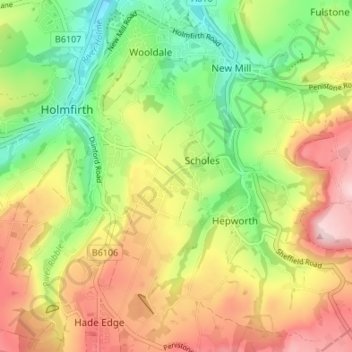 Carte topographique Paris, altitude, relief