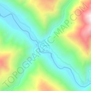 Carte topographique Nurnis, altitude, relief