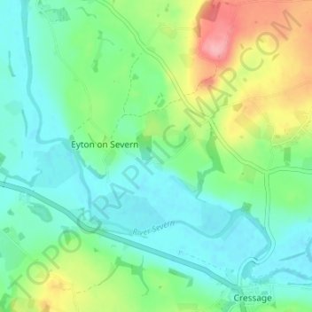 Carte topographique Dryton, altitude, relief