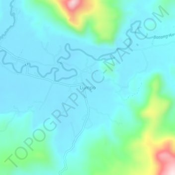 Carte topographique Lumpo, altitude, relief