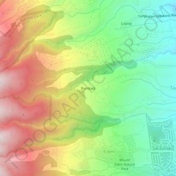 Carte topographique Banikag, altitude, relief