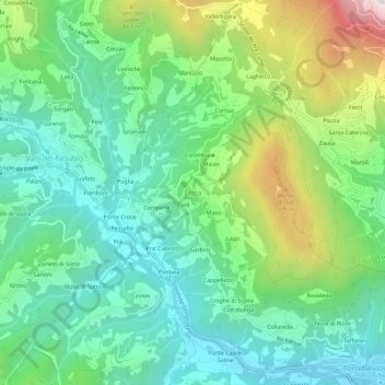 Carte topographique Enna, altitude, relief