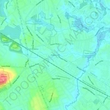 Carte topographique Pattenville, altitude, relief