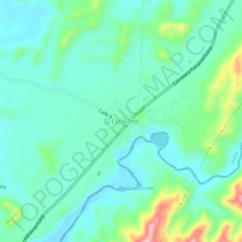 Carte topographique El Estrecho, altitude, relief