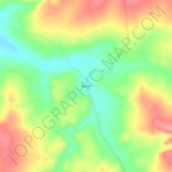 Carte topographique Buriti, altitude, relief