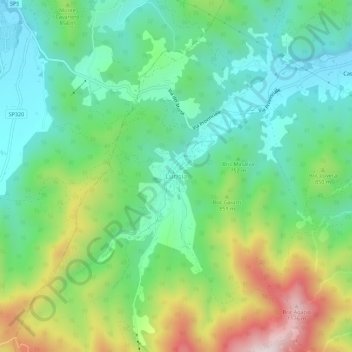 Carte topographique Lurisia, altitude, relief