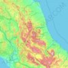 Carte topographique Monti della Laga, altitude, relief