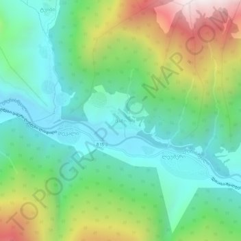 Carte topographique Mami, altitude, relief