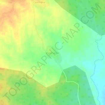 Carte topographique Vijaynagar, altitude, relief