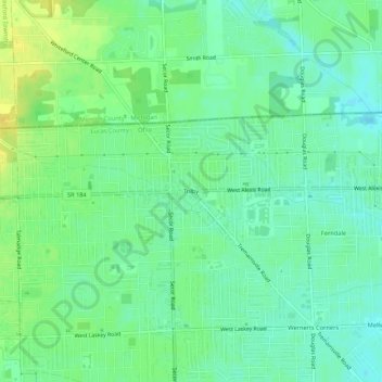 Carte topographique Trilby, altitude, relief