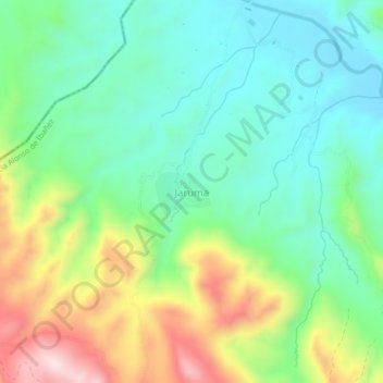 Carte topographique Jaruma, altitude, relief