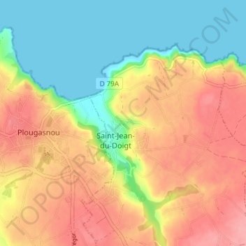 Carte topographique Ker François, altitude, relief