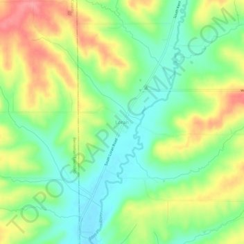 Carte topographique Loran, altitude, relief