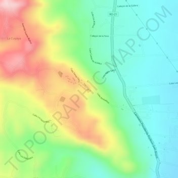 Carte topographique Santo Cerro, altitude, relief