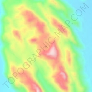 Carte topographique Yala, altitude, relief