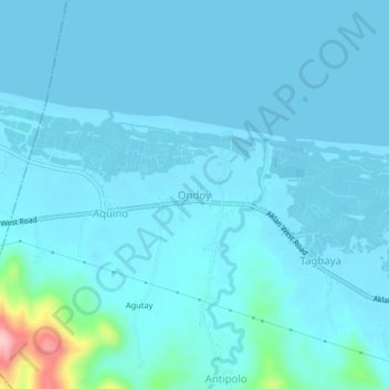 Carte topographique Ondoy, altitude, relief