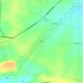 Carte topographique Rui, altitude, relief