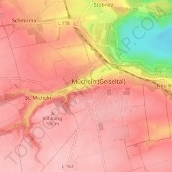 Carte topographique St. Ulrich, altitude, relief