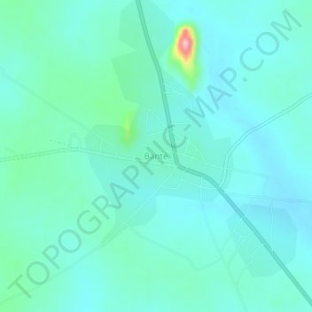 Carte topographique Banté, altitude, relief