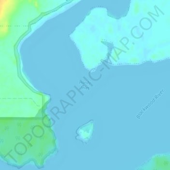 Carte topographique Hardy Inlet, altitude, relief