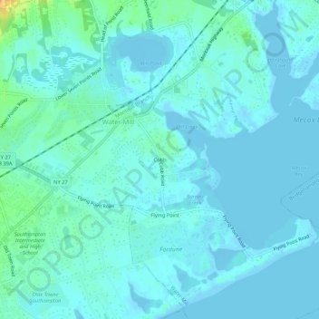 Carte topographique Cobb, altitude, relief