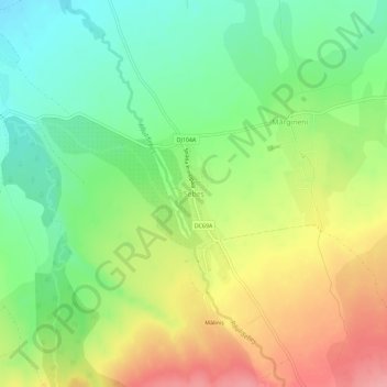Carte topographique Sebeș, altitude, relief