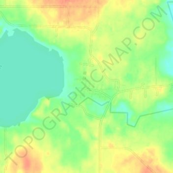 Carte topographique Gift Lake, altitude, relief