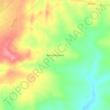 Carte topographique Bairro Maracanã, altitude, relief