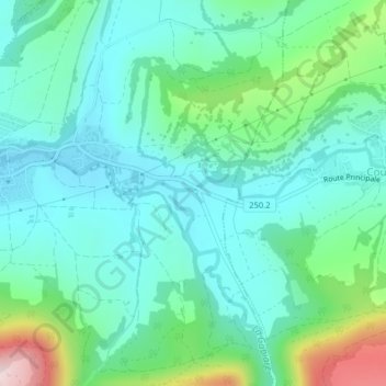 Carte topographique Pont de Cran, altitude, relief