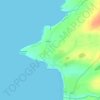 Carte topographique Spanish Point, altitude, relief