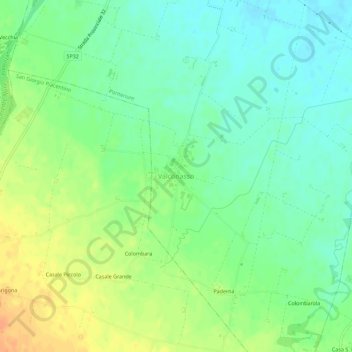 Carte topographique Valconasso, altitude, relief