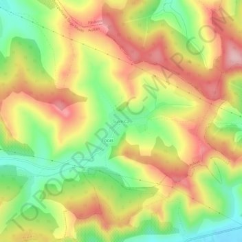 Carte topographique Suveica, altitude, relief