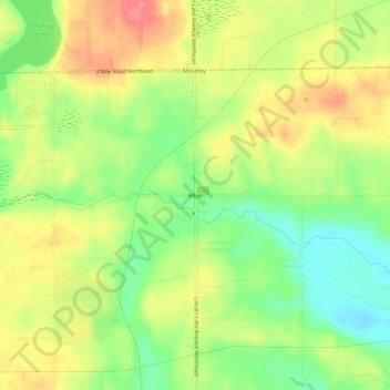 Carte topographique Alton, altitude, relief