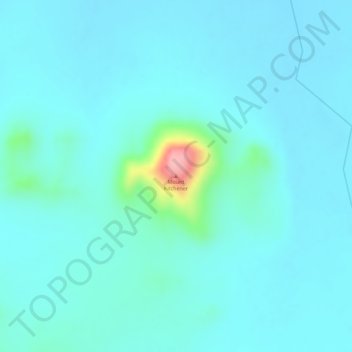 Carte topographique Mount Kitchener, altitude, relief