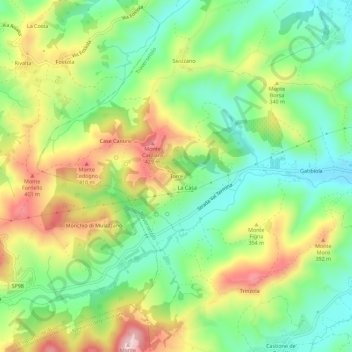 Carte topographique Torre, altitude, relief