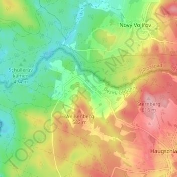 Carte topographique Rottal, altitude, relief