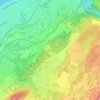 Carte topographique Les Bougeries, altitude, relief