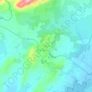 Carte topographique Pianottoli, altitude, relief